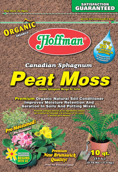 Hoffman Canadian Sphagnum Peat Moss, 10 qt - Potting Soils & Mulches