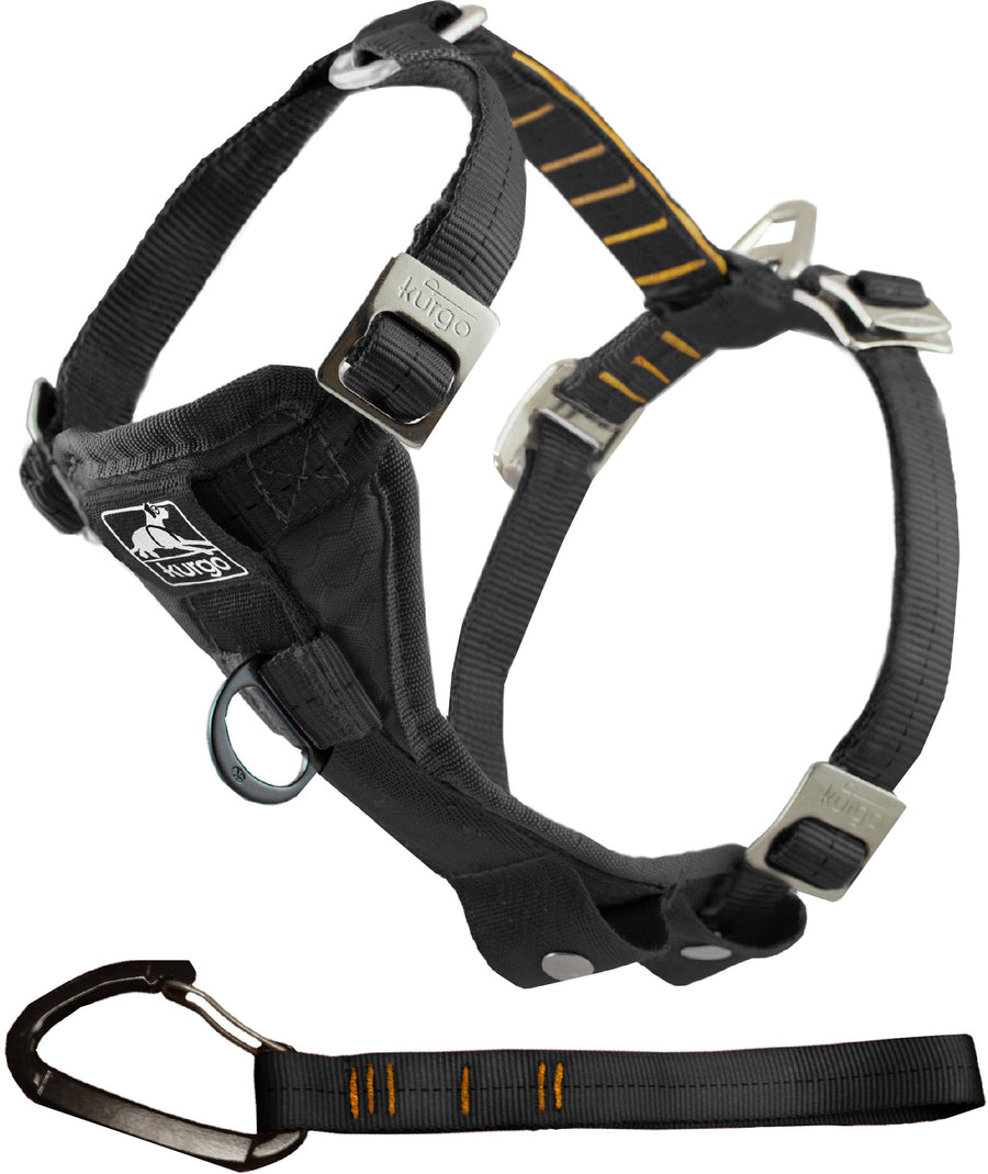 Kurgo Enhanced Strength Tru-Fit Dog Car Harness, Black, MD - Seatbelts & Harnesses