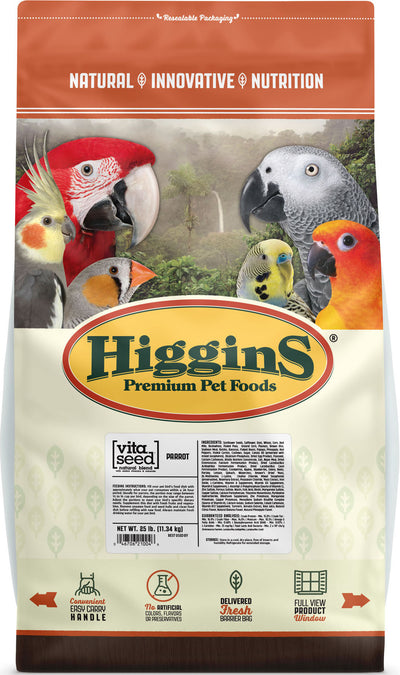Higgins Vita Seed Natural Blend Parrot, 25 lb