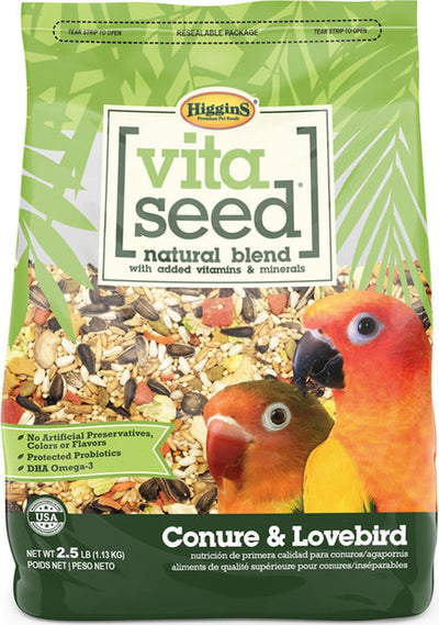Higgins Vita Seed Natural Blend Conure & Lovebird, 2.5 lb - Parrot