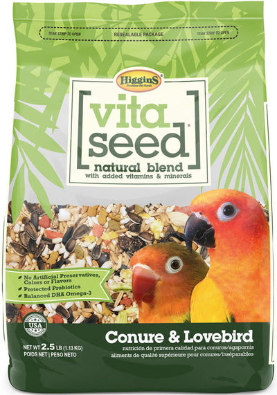 Higgins Vita Seed Natural Blend Conure & Lovebird, 5 lb - Parrot