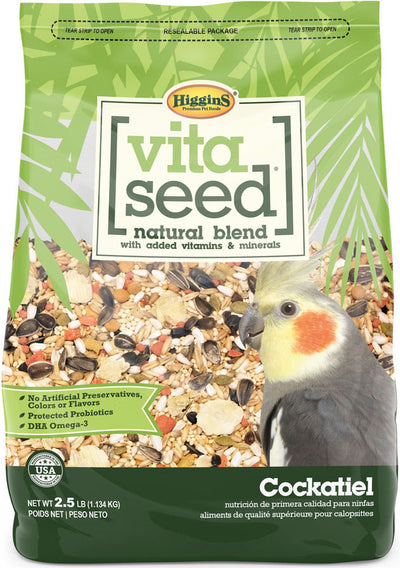 Higgins Vita Seed Natural Blend Cockatiel, 2.5 lb