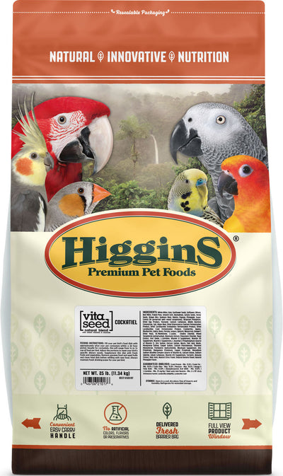 Higgins Vita Seed Natural Blend Cockatiel, 25 lb