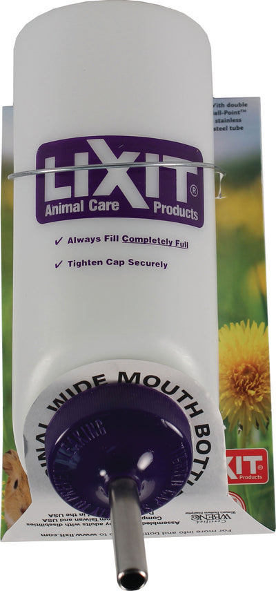 Lixit Wide Mouth Water Bottle, Opaque/Purple, 16 oz - Bottles