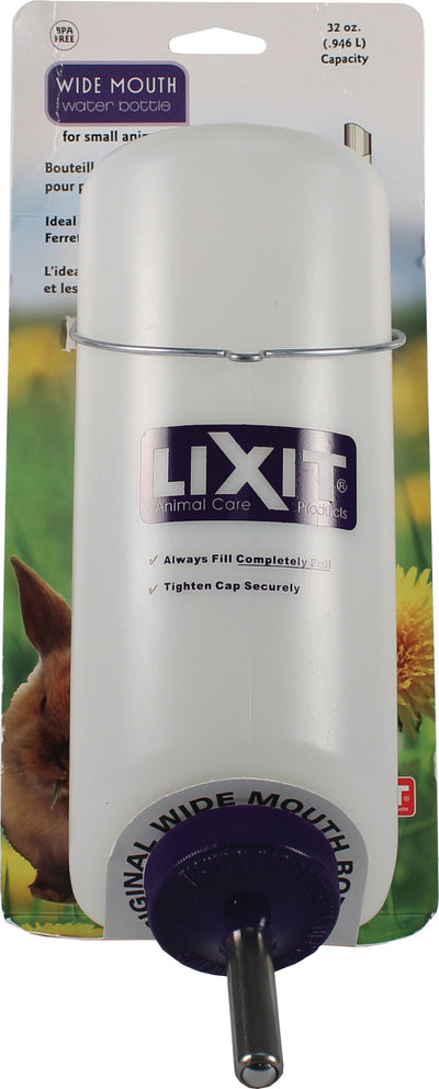 Lixit Wide Mouth Water Bottle, Opaque/Purple, 32 oz - Bottles