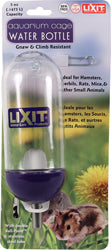 Lixit Aquarium Cage Hamster Water Bottle, Clear/Purple, 5 oz - Bottles