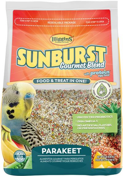 Higgins Sunburst Gourmet Blend Parakeet, 2 lb