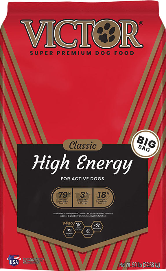 Victor Classic High Energy Dog Food, Beef/Chicken, 50 lb - Dry