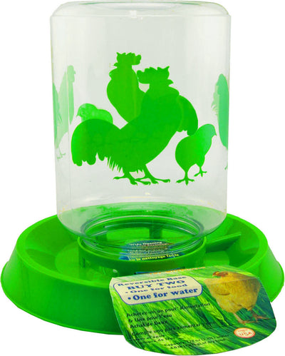 Lixit Chicken Feeder/Waterer Combo, Green, 64 oz