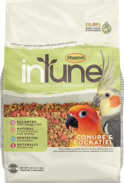 Higgins Intune Complete Diet Conure, 2 lb - Cockatiel