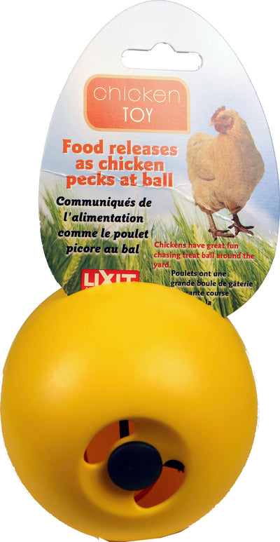 Lixit Chicken Toy Universal Treat Dispenser, Yellow - Toys