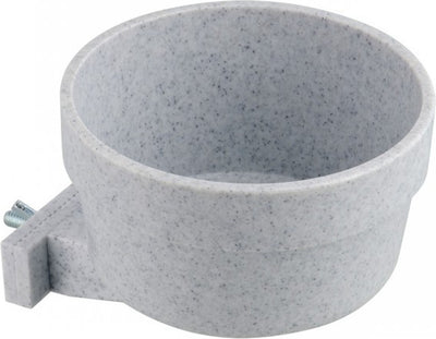 Lixit Quick Lock Dog Carrier Cage Crock, Gray, 10 oz - Accessories