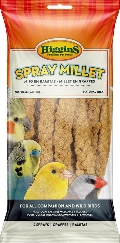 Higgins Spray Millet Natural Avian Treat, 12 ct