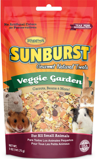 Higgins Sunburst Gourmet Natural Small Animal Treat, Veggie Garden, 5 oz - Edibles