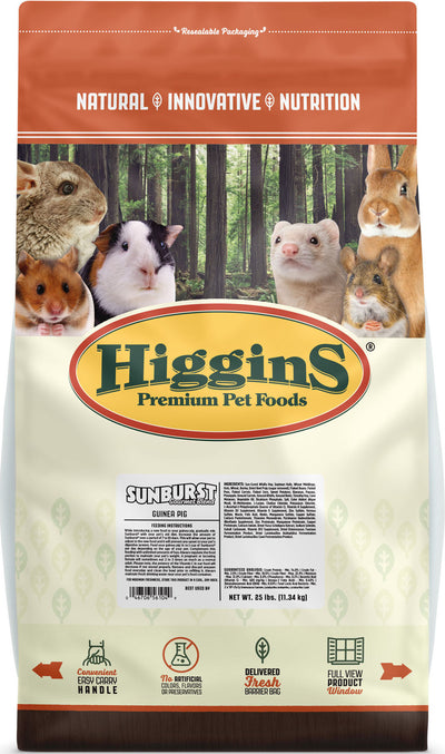 Higgins Sunburst Gourmet Blend Guinea Pig, 25 lb