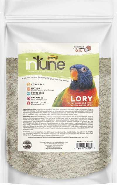 Higgins Intune Lory Food Lorikeets, 2 lb - Parakeet