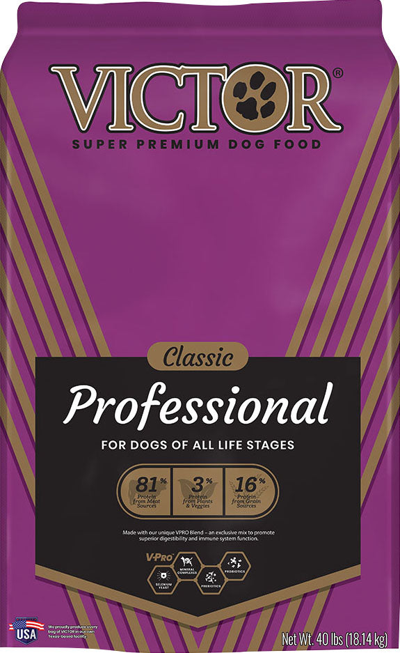 Victor Classic Professional Dog Food, Beef/Chicken/Pork, 40 lb - Dry