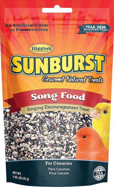 Higgins Sunburst Gourmet Natural Avian Treat, Song Food, 3 oz - Edibles