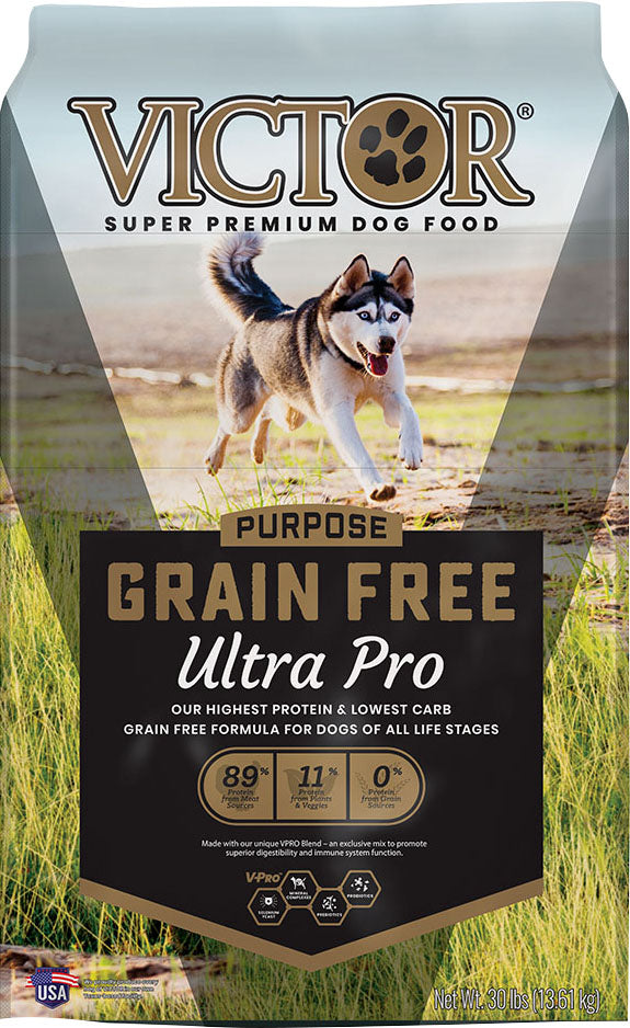 Victor Purpose Grain Free Ultra Pro Dog Food, Bf/Ckn/Pork/Fish, 30 lb - Dry