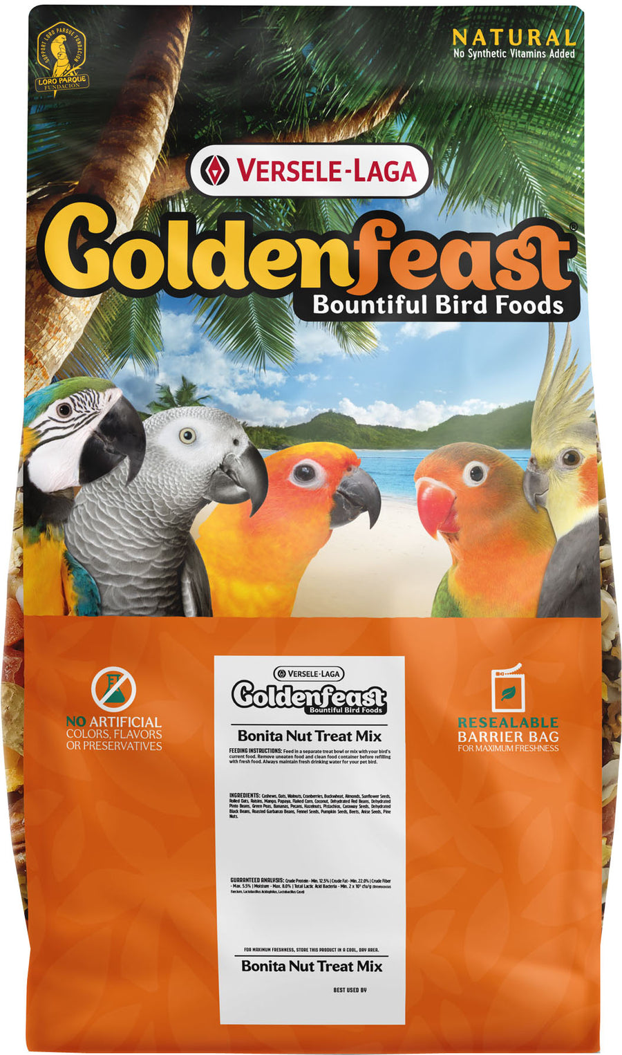 Goldenfeast Bonita Nut Treat Mix, 17.5 lb - Parrot