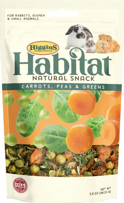 Higgins Habitat Small Animal Treats, Carrot/Pea, 3.5 oz - Edibles
