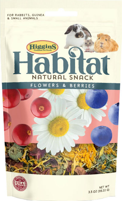 Higgins Habitat Small Animal Treats, Flower/Berry, 3.5 oz - Edibles