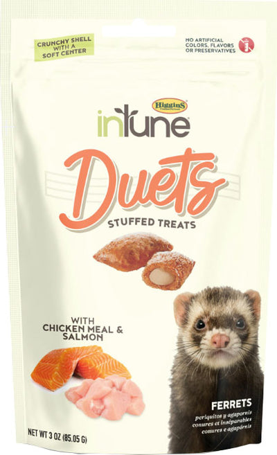 Higgins Intune Duets Treats for Ferrets, Salmon, 3 oz - Edibles