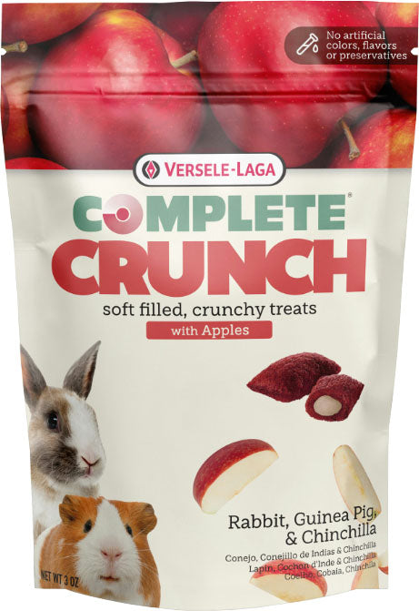 Versele-Laga Complete Crunch Treats for Rabbits and Guinea Pigs, Apple, 3 oz - Edibles