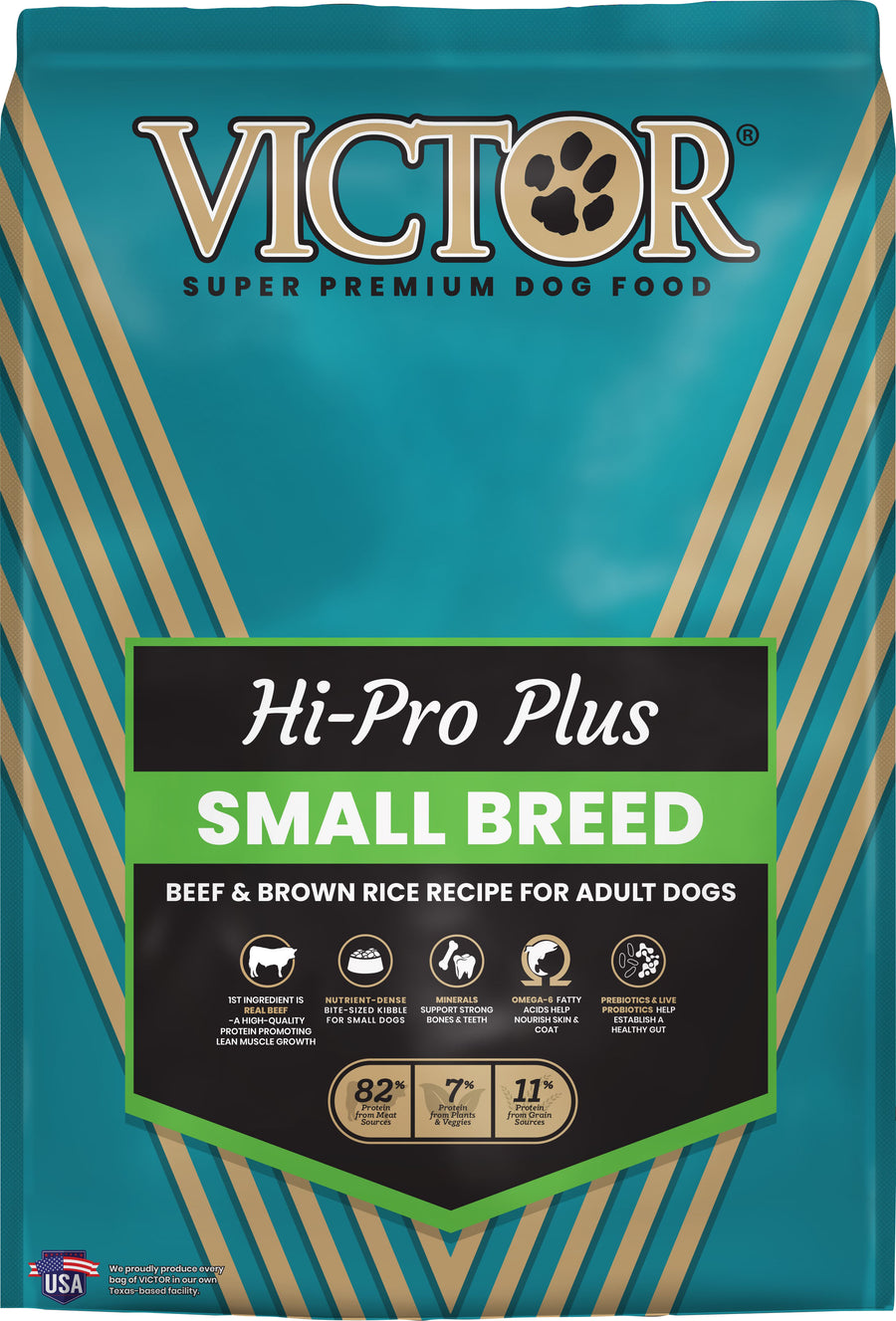 Victor Classic Hi-Pro Plus Small Breed Adult Dog Food, Beef/Brown Rice, 5 lb - Dry