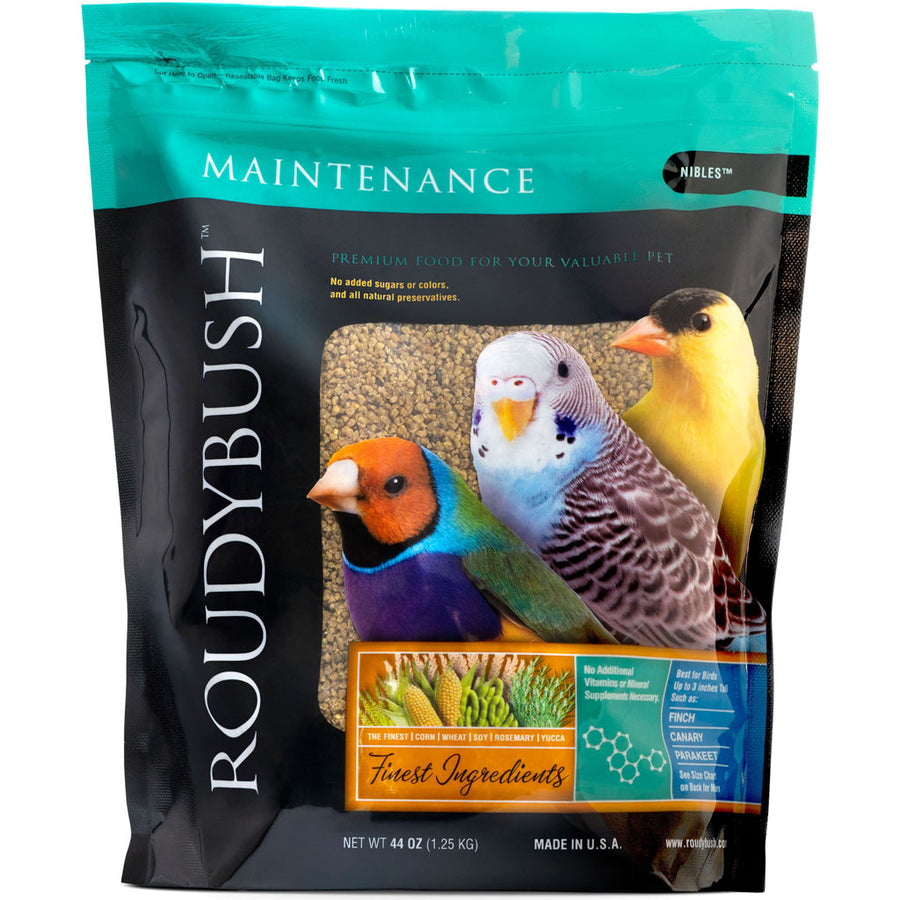 Roudybush Daily Maintenance Bird Food, Nibbles, 44 oz - Canary & Finch