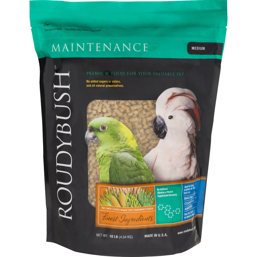 Roudybush Daily Maintenance Bird Food, Medium, 10 lb - Parrot