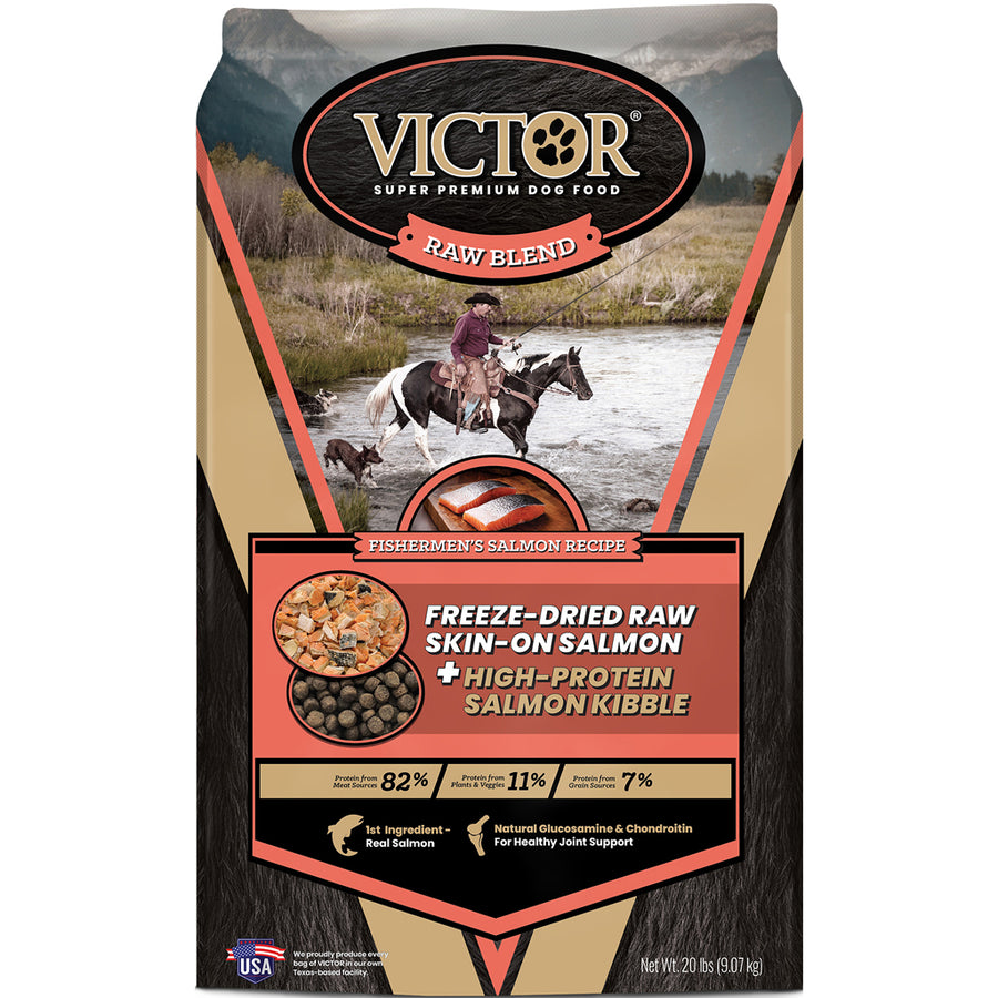 Victor Raw Blend Fishermen's Salmon Recipe, Salmon, 20 lb - Dry