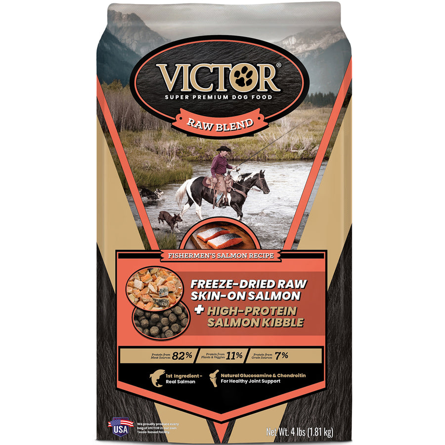 Victor Raw Blend Fishermen's Salmon Recipe, Salmon, 4 lb - Dry