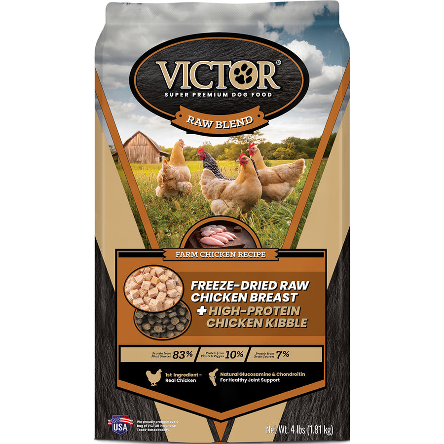 Victor Raw Blend Farm Chicken Recipe, Chicken, 4 lb - Dry