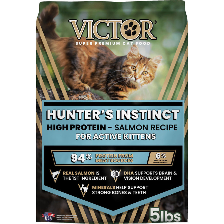 Victor Hunter's Instinct Hi-Pro Salmon for Kittens, Salmon, 5 lb - Dry