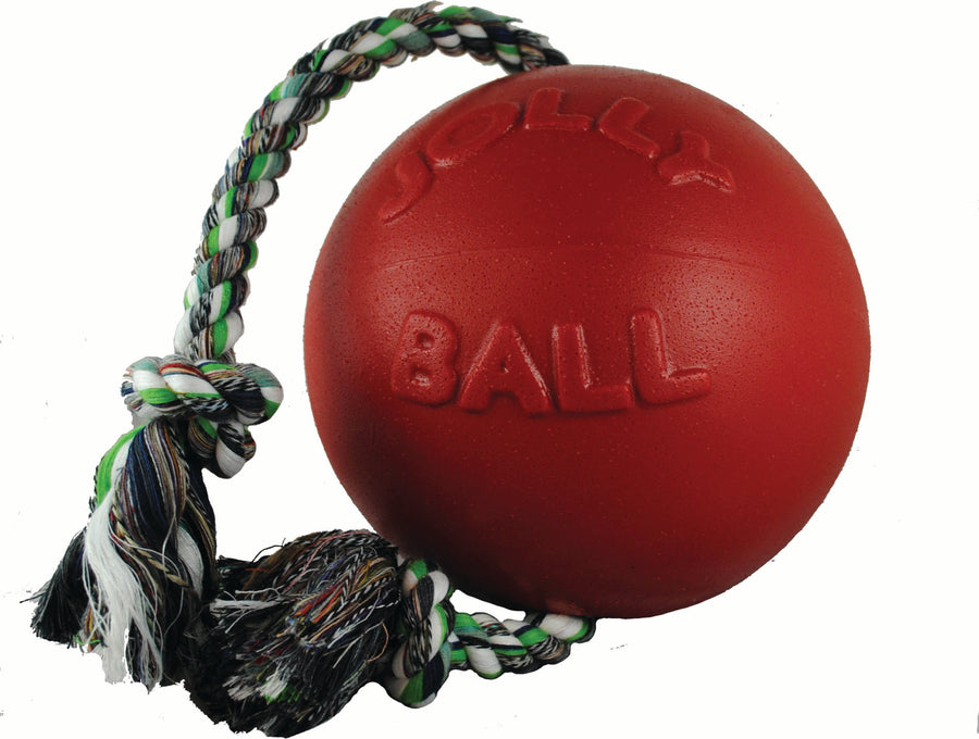 Jolly Pets Romp-N-Roll Ball, Red, MD - Hard Plastic