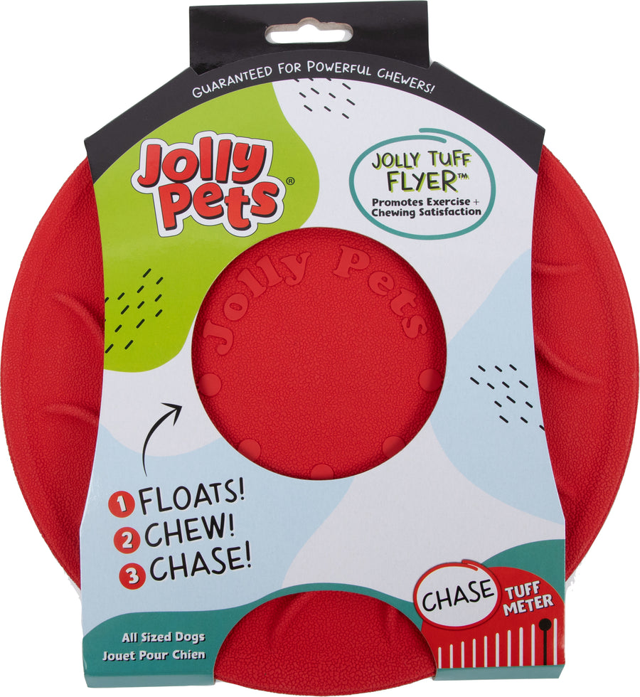 Jolly Pets Flyer, Red, 8.5 in - Frisbees