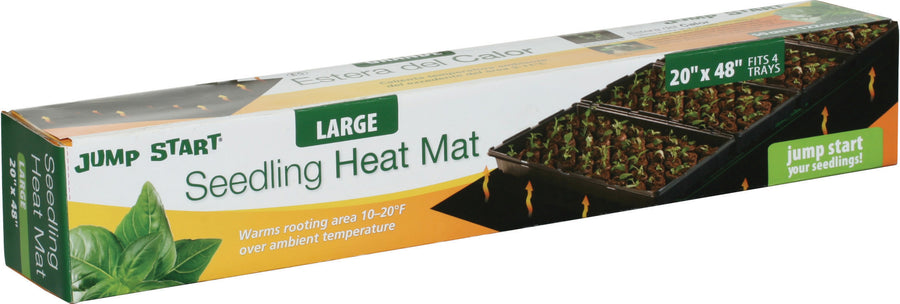 Jump Start Seedling Heat Mat, Black, 48x20 in - Seed Starting Supplies