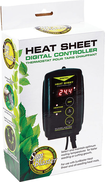 Sunblaster Heat Sheet Digital Controller, Black - Seed Starting Supplies