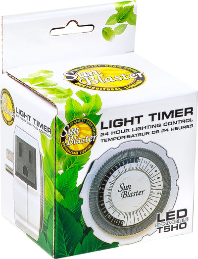 Sunblaster 24 Hour Light Timer Single Outlet, 15 Amp - Seed Starting Supplies