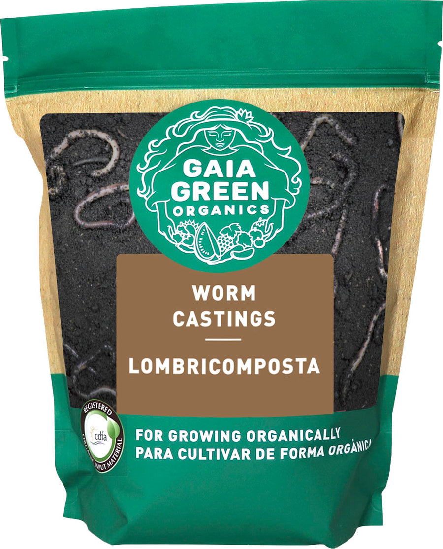 Gaia Green Organics Worm Castings, 1.7 lb-2 l - Soil Additives