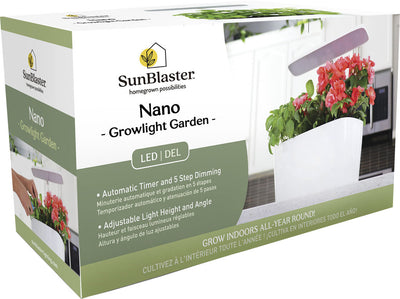 Sunblaster Nano Growlight Garden W/LED Grow Light & Timer - Seed Starting Supplies