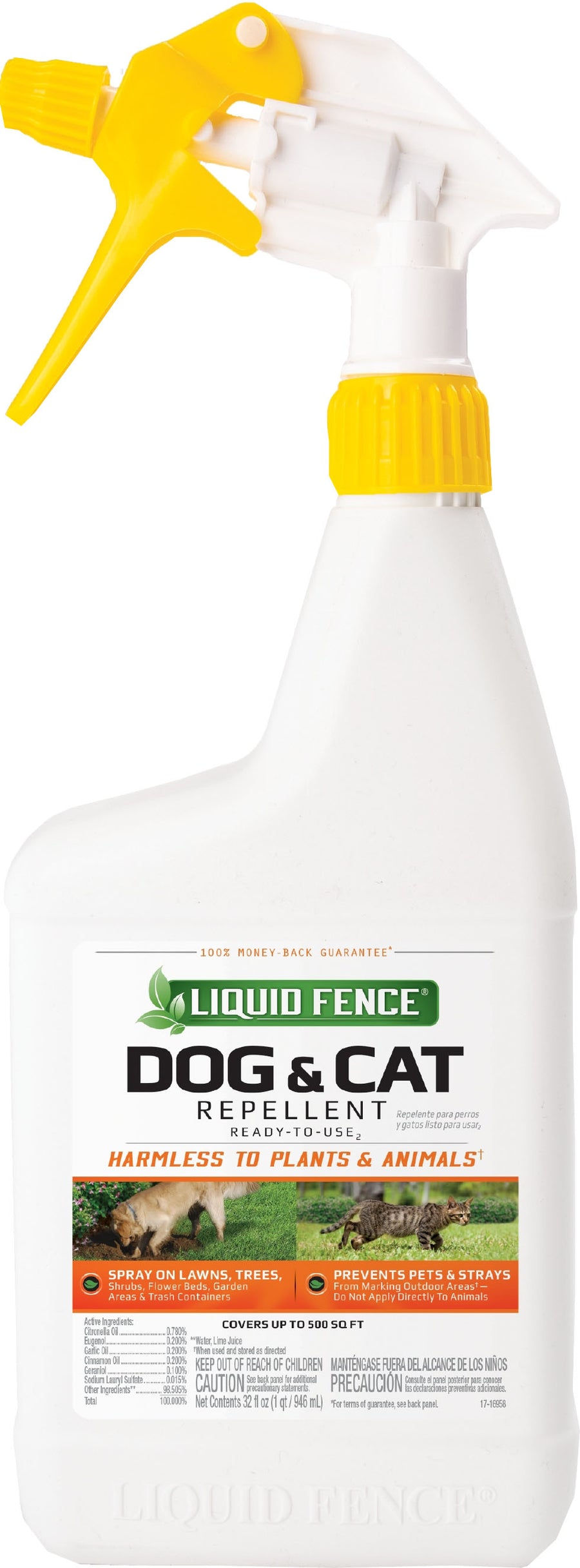 Liquid Fence Dog & Cat Repellent, 32 oz - Repellents: Dog/Cat