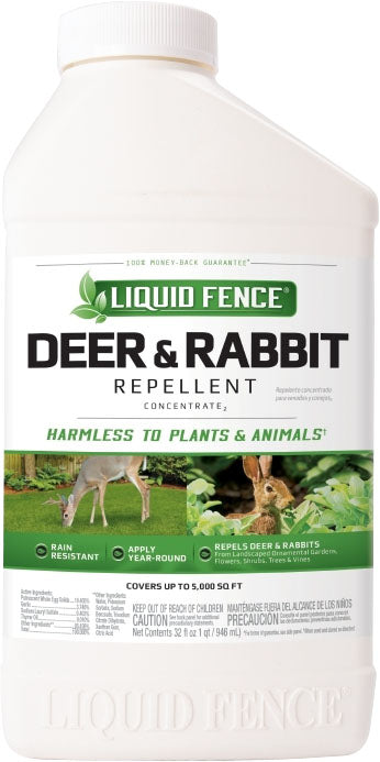 Liquid Fence Deer & Rabbit Repellent Concentrate, 1 qt - Repellents: Multi-Purpose