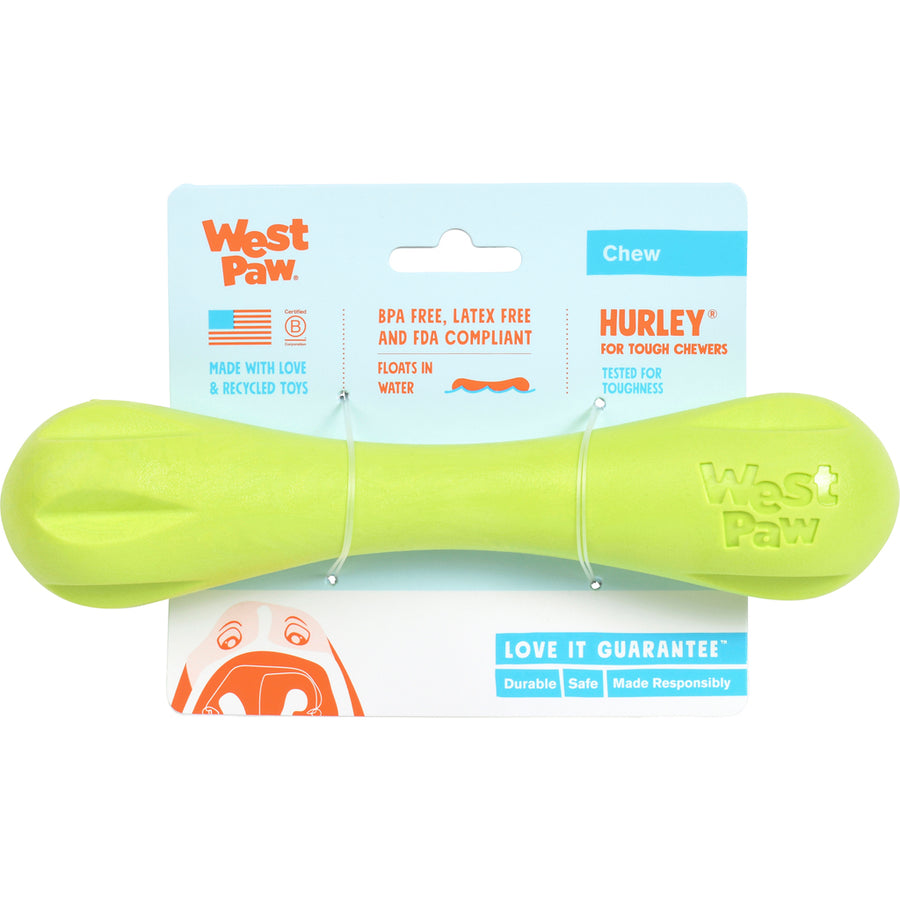 West Paw Zogoflex Hurley Dog Toy, Granny Smith, LG - Rubber