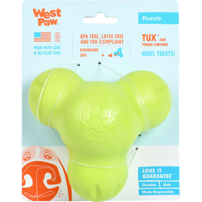 West Paw Zogoflex Tux Dog Toy, Granny Smith, LG - Rubber