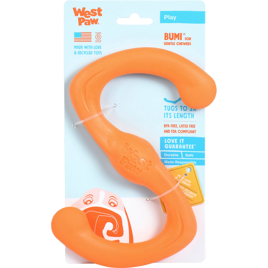 West Paw Zogoflex Bumi Dog Toy, Tangerine, SM - Rubber