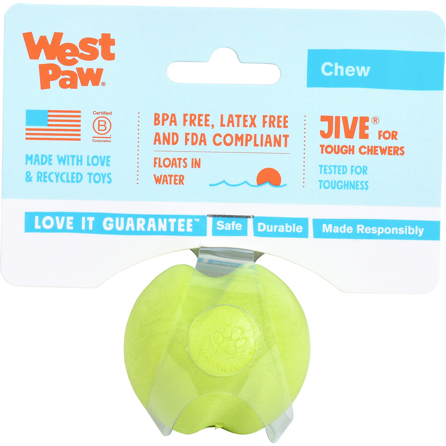 West Paw Zogoflex Jive Dog Toy, Granny Smith, XS - Rubber