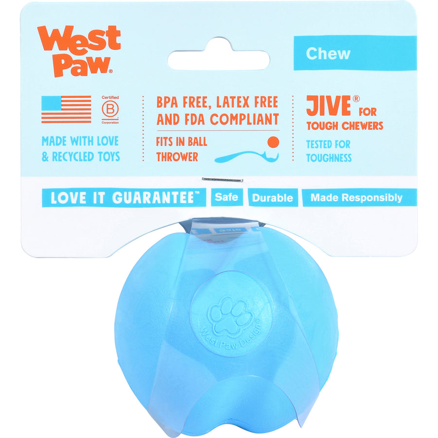 West Paw Zogoflex Jive Dog Toy, Aqua Blue, SM - Rubber
