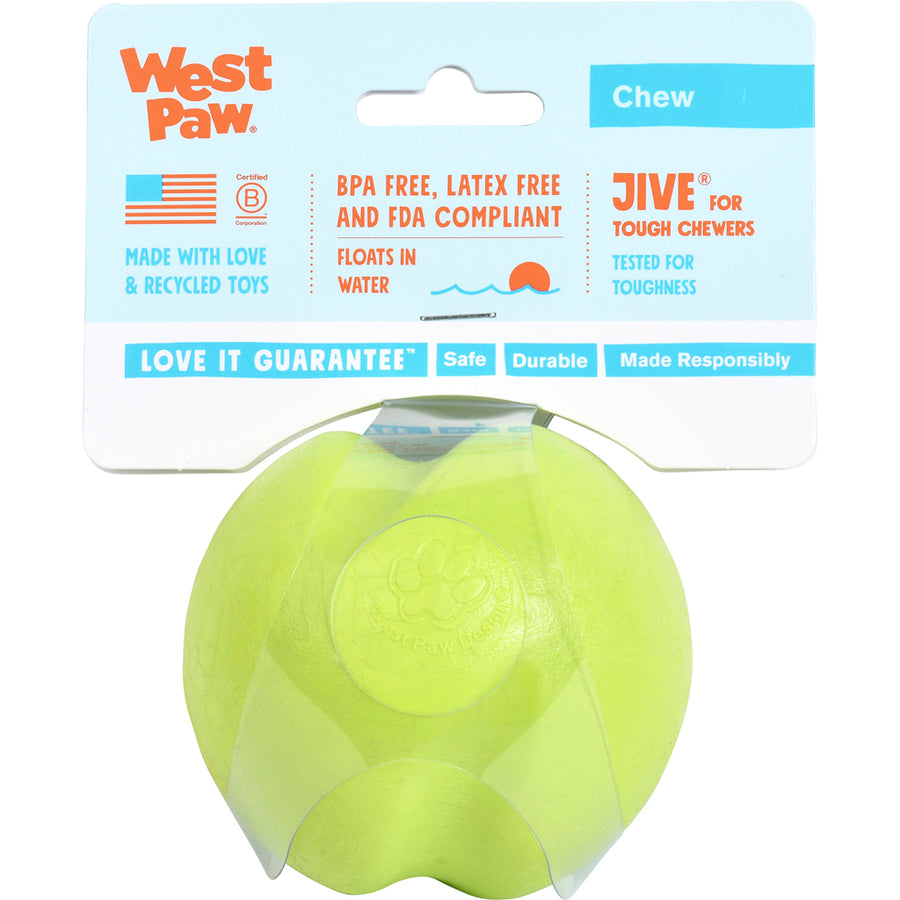 West Paw Zogoflex Jive Dog Toy, Granny Smith, LG - Rubber